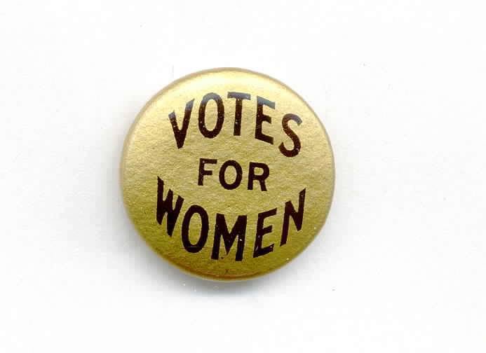 Votes for Women Button Pin - Gold Pack of 10