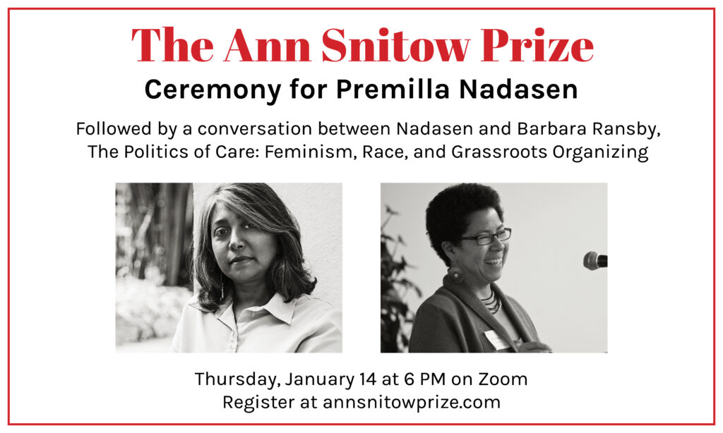 Dr Premilla Nadasen—recipient Of The Ann Snitow Prize—is Rethinking Awards And Prizes With A