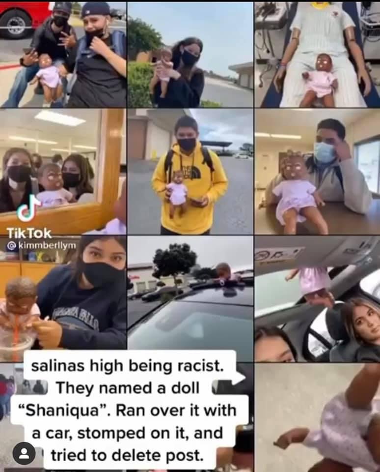 salinas-high-school-california-black-doll-Shaniqua-feminist-racism-violence