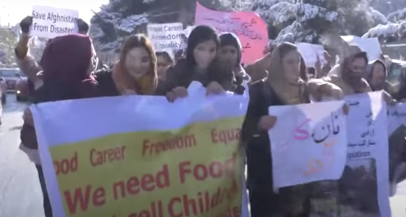 Women in Kabul Protest for Food, Work and Equality: “Poverty Forced Us To Gather Here”
