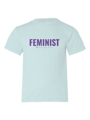 feminist kids t shirt - blue