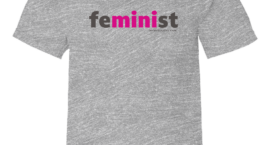 Kids 'feMINIst' Shirt - Light Grey