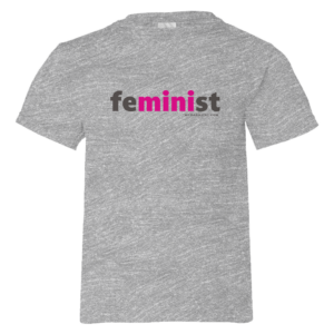 Kids 'feMINIst' Shirt - Light Grey