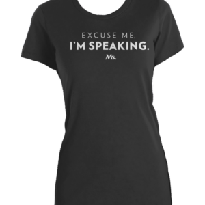 Fitted ‘Excuse Me, I’m Speaking’ Kamala Harris Shirt — Black