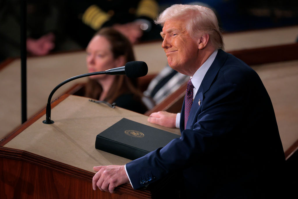 President Trump addressing Congress